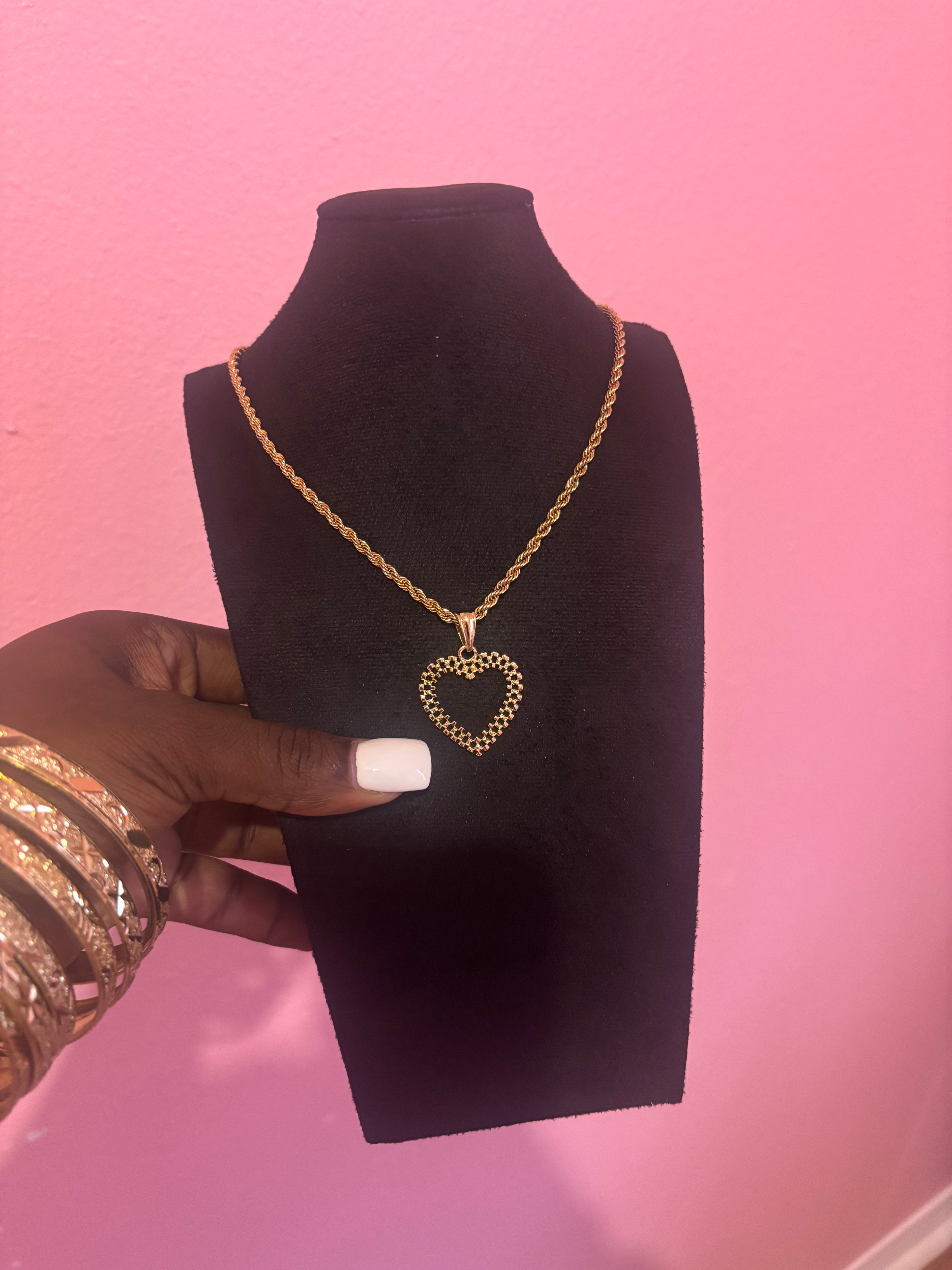 Rolex Heart Necklace